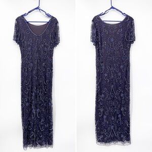 Pizzaro Nights Long Beaded Formal Midnight blue 10